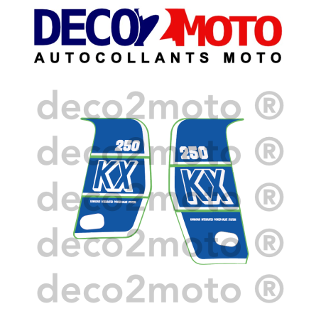 AUTOCOLLANTS POUR OUÏES DE RADIATEUR KAWASAKI 250 KX 1989