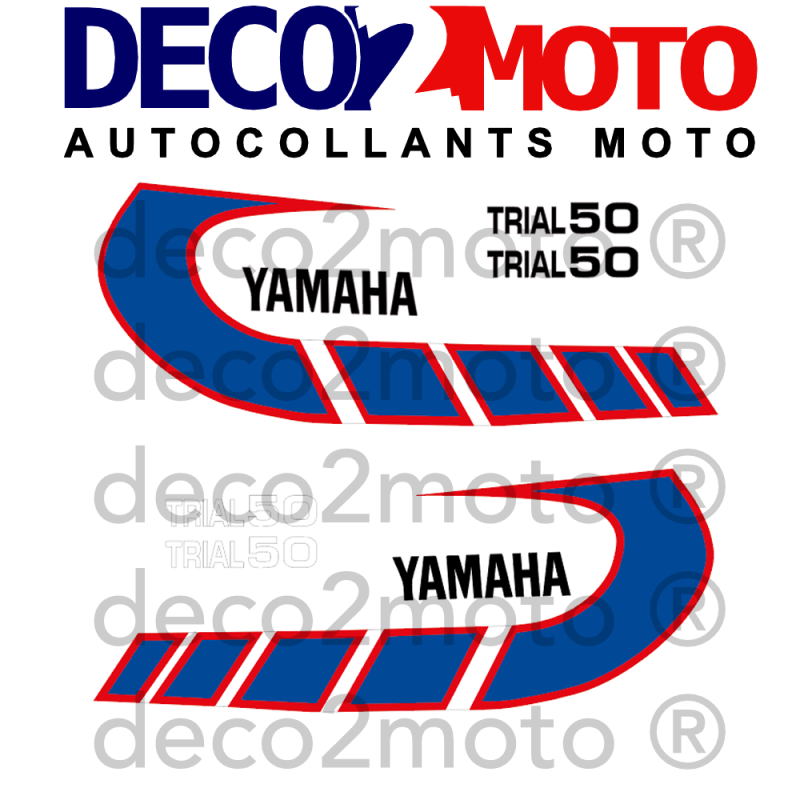 Autocollant Yamaha TY 50M Bleu