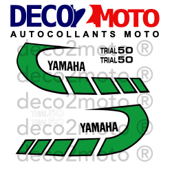 Kit autocollants Yamaha TY 50M Vert