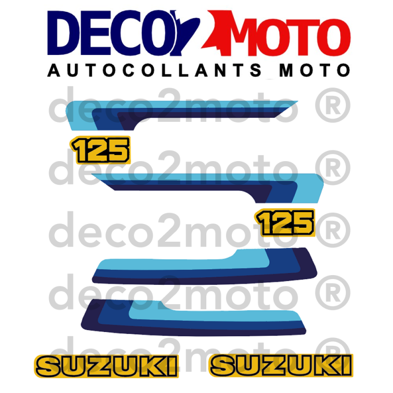 Kit complet de sticekrs pour SUZUKI 125 RM 1980